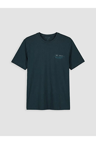 LC Waikiki Ανδρικό T-shirt με στρογγυλή λαιμόκοψη και στάμπα