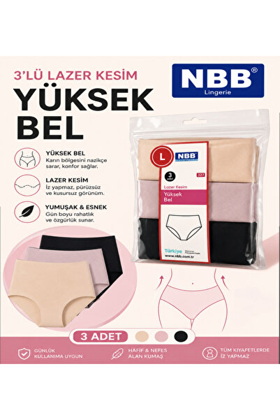 NBB Yüksek bel lazer kesim Külot