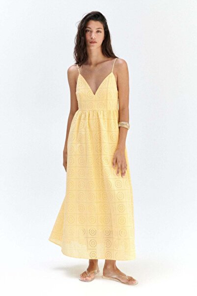 H&M Tie-strap broderie anglaise dress