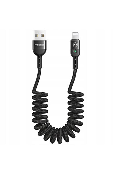 Mcdodo Cablu USB Lightning spiralat rapid pentru iPhone 14 LED 2M