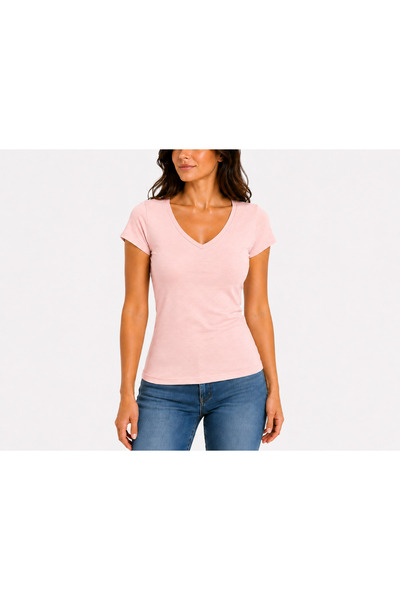 MRV DESIGN Dust Pink V-Neck Bodysuit