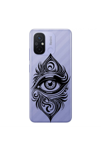 Other Xiaomi Redmi 12C Eye patterned drawing Transparent Silicone TPU Θήκη