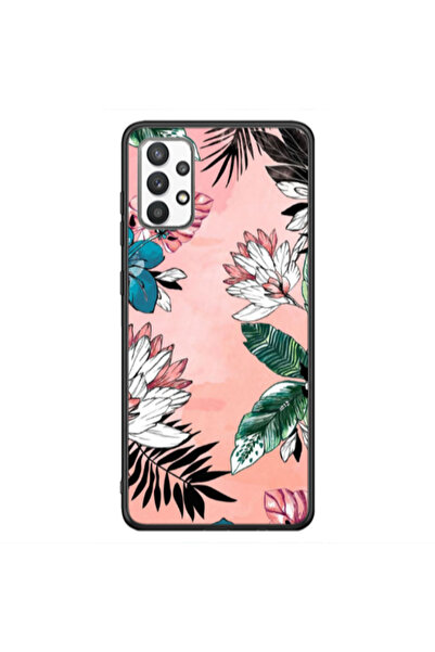 Other Samsung A13 4G Tropical flowers Black Glossy Θήκη