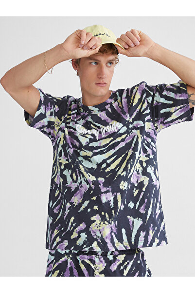 LC Waikiki Nevavm Oval Collar Printed Combed Cotton Men's T-Shirt