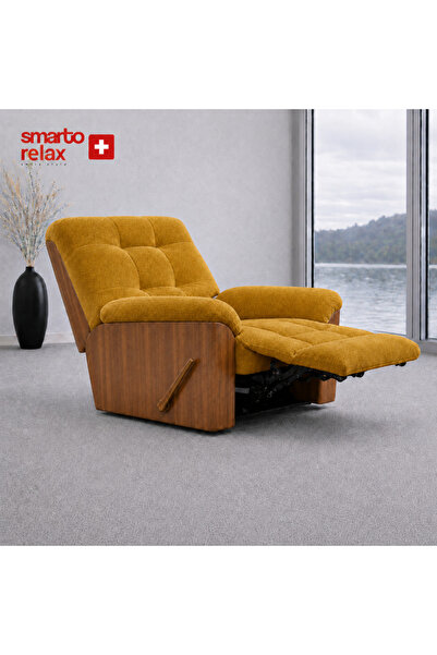 Smarto relax Ticino Manuel TV Koltuğu Ahşap Yan Panelli Polyester Kumaş Baba ...