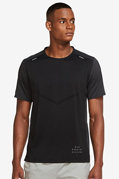 Nike Rise 365 Run Division Κοντομάνικο Μπλουζάκι Τρεξίματος Μαύρο