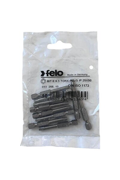 FELO Set de 10 biți, profil industrial, Torx Plus, E6.3, IP25, 50mm