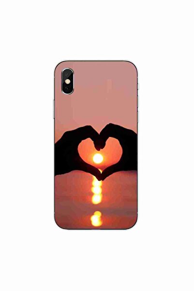 OEM Case compatible with Apple iPhone XS Silicone Gel Tpu Model Glow of Love