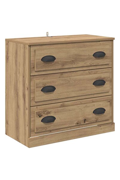 vidaxl Bufet Stejar Artizanal 70 x 35,5 x 67,5 cm Lemn compozit