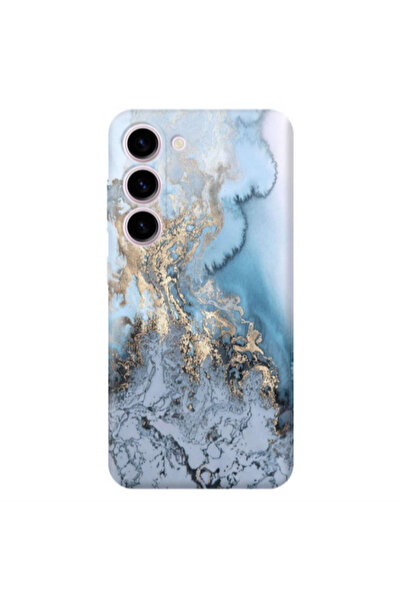 Other Samsung S23 Plus Marble Gold Design Transparent Silicone TPU Θήκη