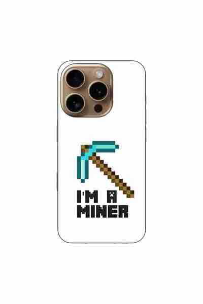 OEM Husa compatibila cu Apple iPhone 16 Pro Silicon Gel Tpu Model Minecraft M...