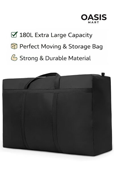 Generic 180L Extra Large Moving Storage Bag | Heavy-Duty Waterproof Foldable ...