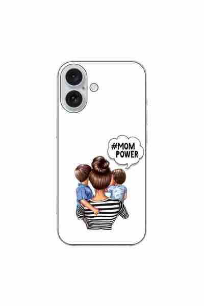 OEM Husa compatibila cu Apple iPhone 16 Silicon Gel Tpu Model Mom of Boys