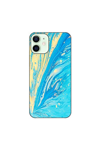 OEM Husa compatibila cu Apple iPhone 12 Mini Silicon Gel Tpu Model Aqua Bloom