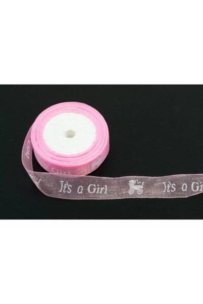 OEM It`S A Girl Organza Ribbon 2.5cm/22m