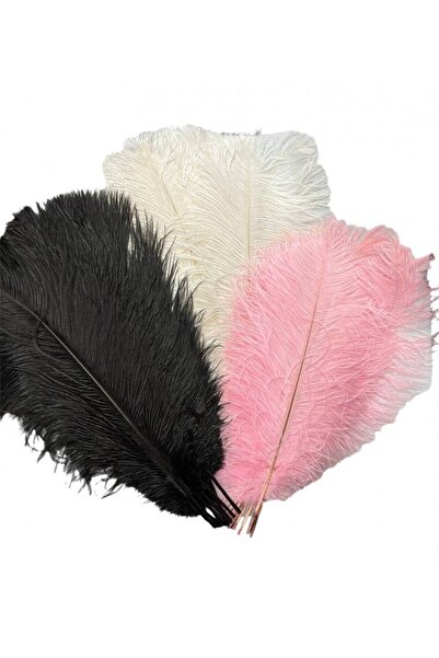 OEM Ostrich Feathers 10/ Top Bottom Set 40-45cm Black