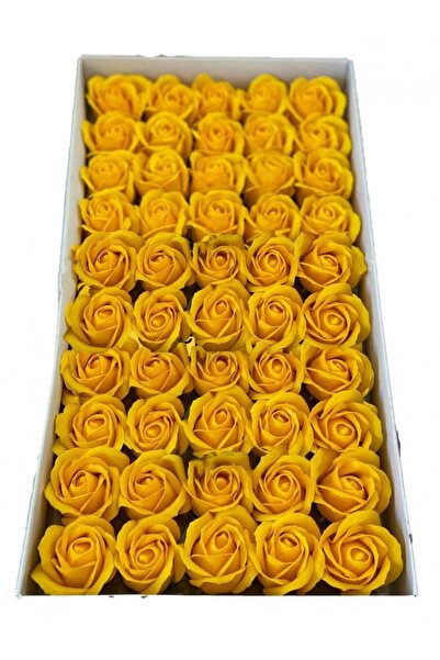 OEM Trandafiri De Sapun Premium Parfumati 5cm 50cap Deep Yellow