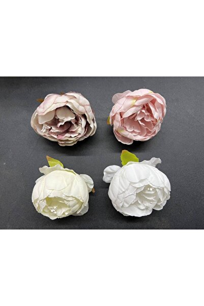 OEM Flori Artificiale Capete Bujori Cu Margelute 9.5cm 20/set Crem