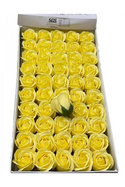 OEM Trandafiri De Sapun Premium Parfumati 5cm 50cap Light Yellow