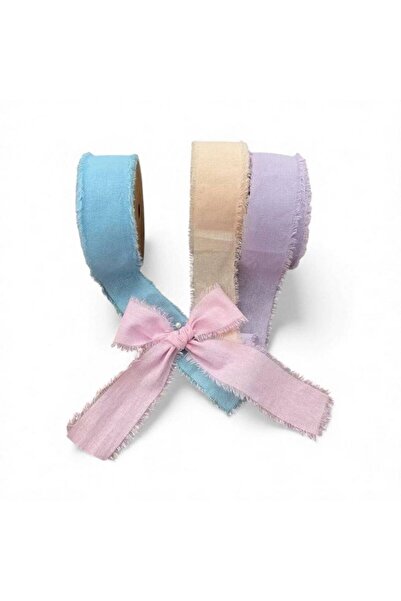 OEM Textile Ribbon Unfinished Edges 4cm-5m Salmon