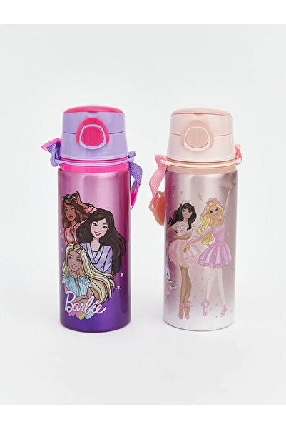 LC Waikiki Mixed Barbie Printed Metal Water Bottle 600 ml