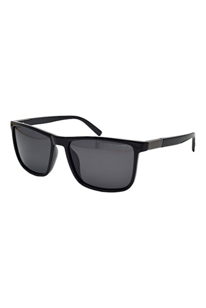 Tia Accesorii Polarized, rectangular, unisex sunglasses, PS8086C3, black
