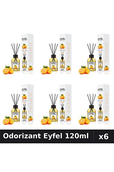 Eyfel Set 6 Odorizante Camera Betisoare Portocala 120ml - Parfum Intens