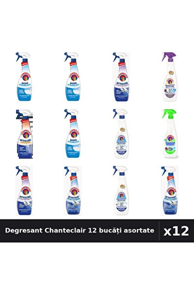 Chanteclair Set 12 Degresant Universal 600ml-625ml - Bicarbonat, Lămâie, Mosc...