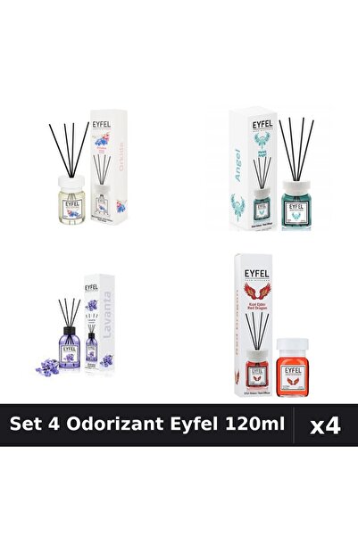 Eyfel Set 4 Odorizante Camera Betisoare, Angel, Lavanda, Orhidee, Red Dragon,...