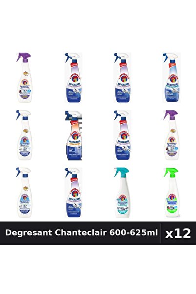 Chanteclair Set 12 Degresant Universal 600-625ml - 8 Arome, Anticalcar, Detar...