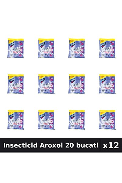 Aroxol Pachet 12 Insecticid Pastile Anti-Insecte 20 bucati - Protectie Gandac...