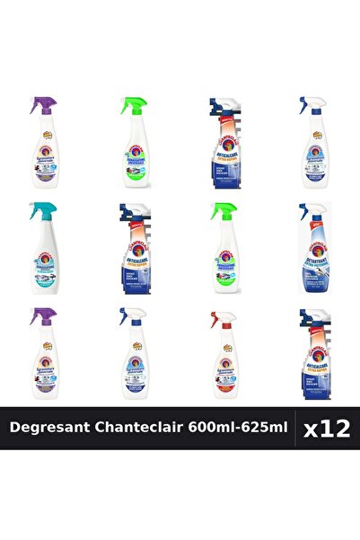 Chanteclair Set 12 Degresant Universal 600ml-625ml - 8 Arome Asortate Curatenie