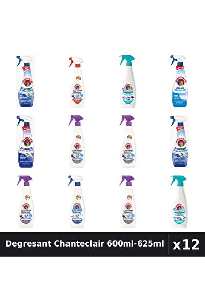 Chanteclair Set 12 Degresant Universal 600ml-625ml - 8 Arome Asortate Curatenie