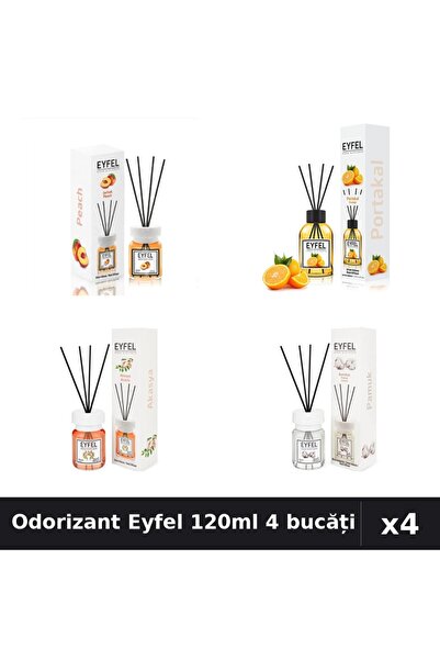 Eyfel Top Bottom Set of 4 Room Air Freshener Sticks - Peach, Orange, Acacia, ...