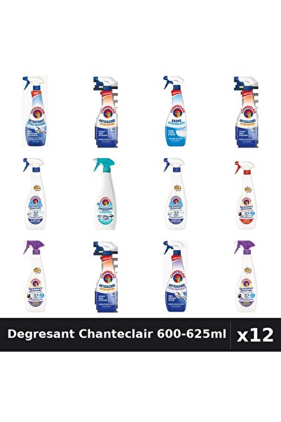 Chanteclair Set 12 Degresant Universal 600-625ml - 9 Arome, Anticalcar, Detar...