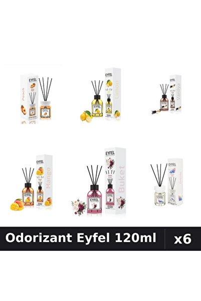 Eyfel Set 6 Odorizante Camera Betisoare - 6 Arome Asortate, 120ml Parfum