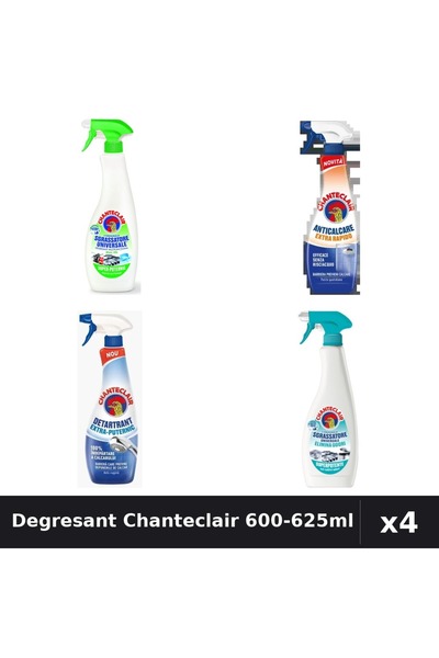 Chanteclair Set 4 Degresant Universal 600-625ml - Lămâie, Anticalcar, Detartrant