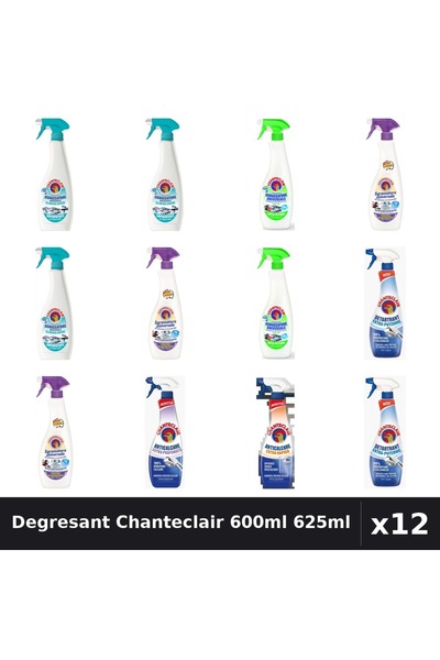 Chanteclair Set 12 Degresant Universal 600ml-625ml - Anti-Miros, Lămâie, Lava...