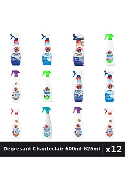 Chanteclair Set 12 Degresant Universal 600ml-625ml - 8 Arome, Anticalcar, Det...