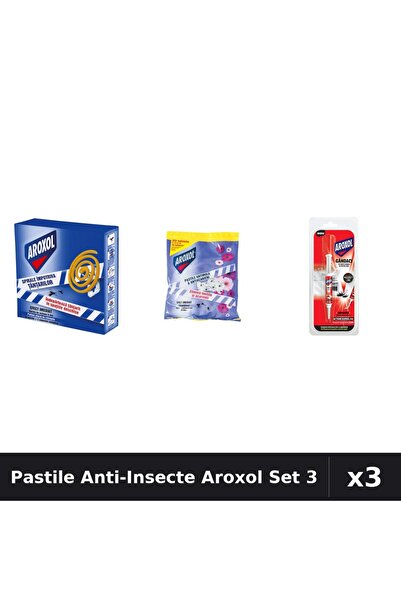 Aroxol Set 3 Pastile Anti-Insecte - 10 buc, 20 buc, 5g - Protectie Eficienta