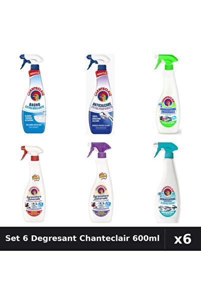 Chanteclair Set 6 Degresant Universal 600ml - Anti-Miros, Extra Parfumat, Ext...