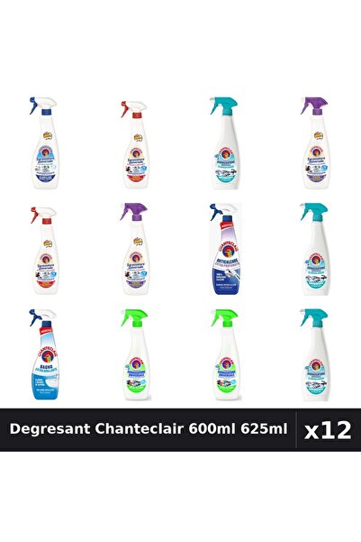 Chanteclair Set 12 Degresant Universal 600ml 625ml - 8 Arome Asortate Curatenie