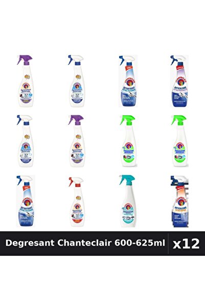 Chanteclair Set 12 Degresant Universal 600-625ml - 9 Arome Asortate Curatenie...