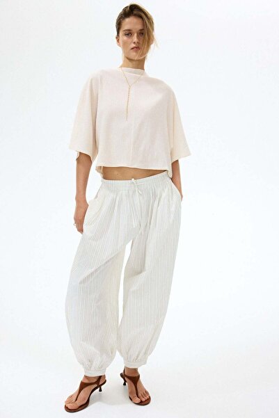 H&M Crinkled boat-neck top