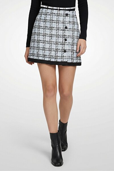 Maje Women Textured Mini Skirt, Multicolor