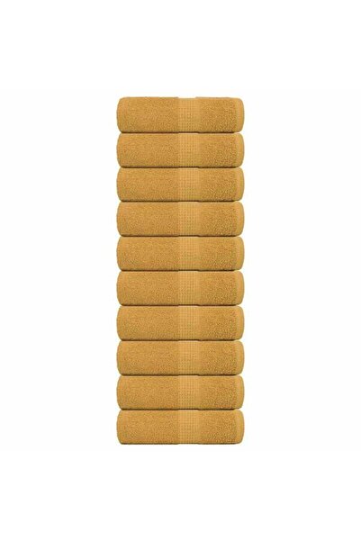 vidaxl Prosoape pentru oaspeți, FROGN, 10 bucăți, auriu, 30 x 50 cm, 360 g/m²