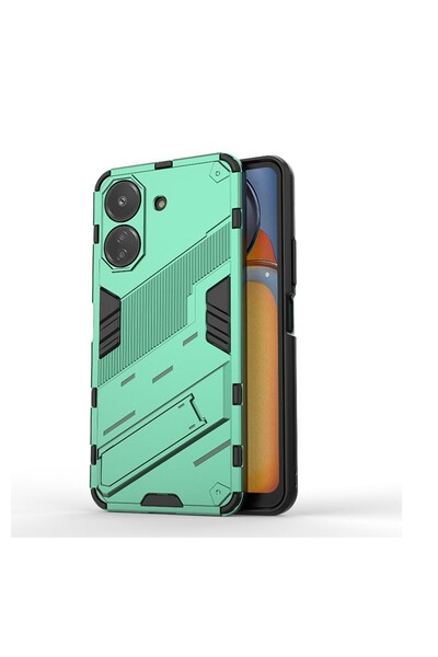 sscase Punk Armor Σκληρή Θήκη με Στήριγμα Green (Xiaomi Redmi 13C/Poco C65)