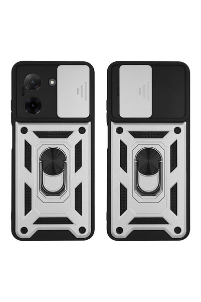 Sonique Θήκη Ring Armor CamPro για Xiaomi Redmi A5 4G (173.45mm) Ασημί
