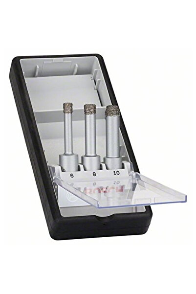 Bosch Top Bottom Set of 3 diamond drill bits for dry drilling, Ceramic, D6- 10mm