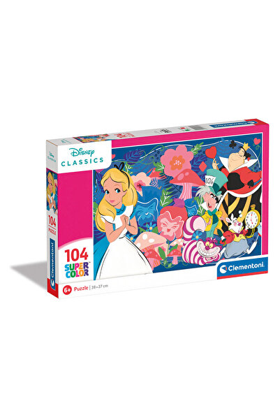 CLEMENTONI Παιδικό Παζλ Supercolor Disney Αλίκη Στη Χώρα Των Θαυμάτων 104 τμχ